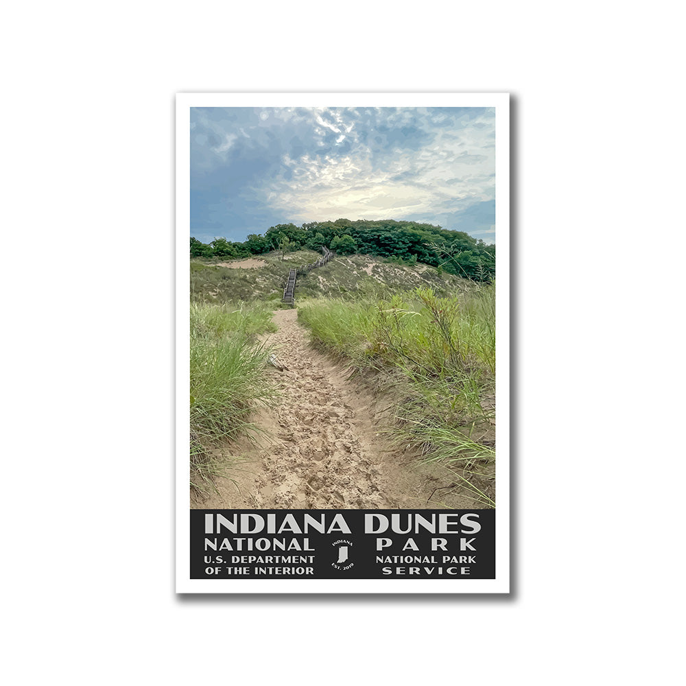 Indiana Dunes National Park Poster-WPA (Dunes Succession 2)
