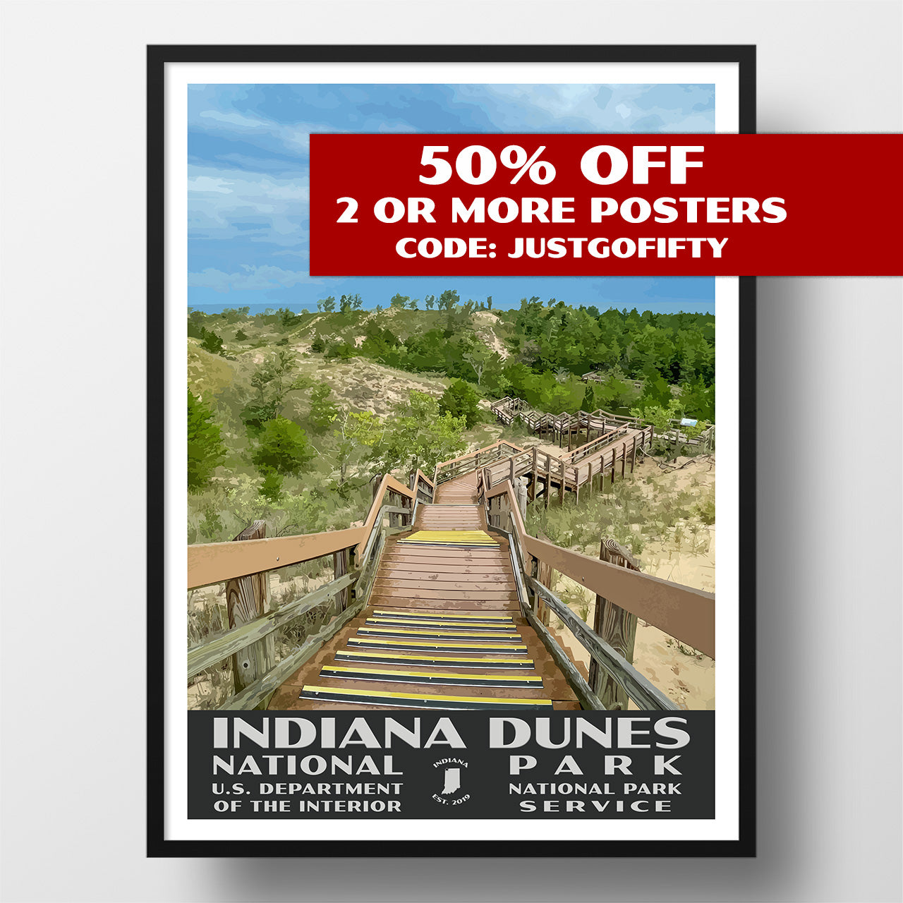 Indiana Dunes Naitonal Park poster