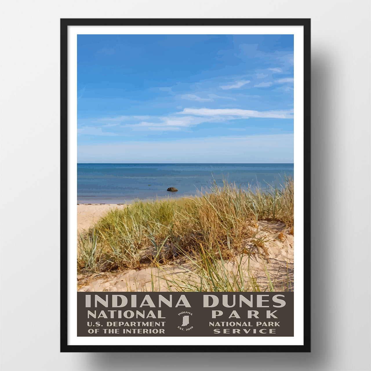 Indiana Dunes National Park Poster-WPA (Dunes)