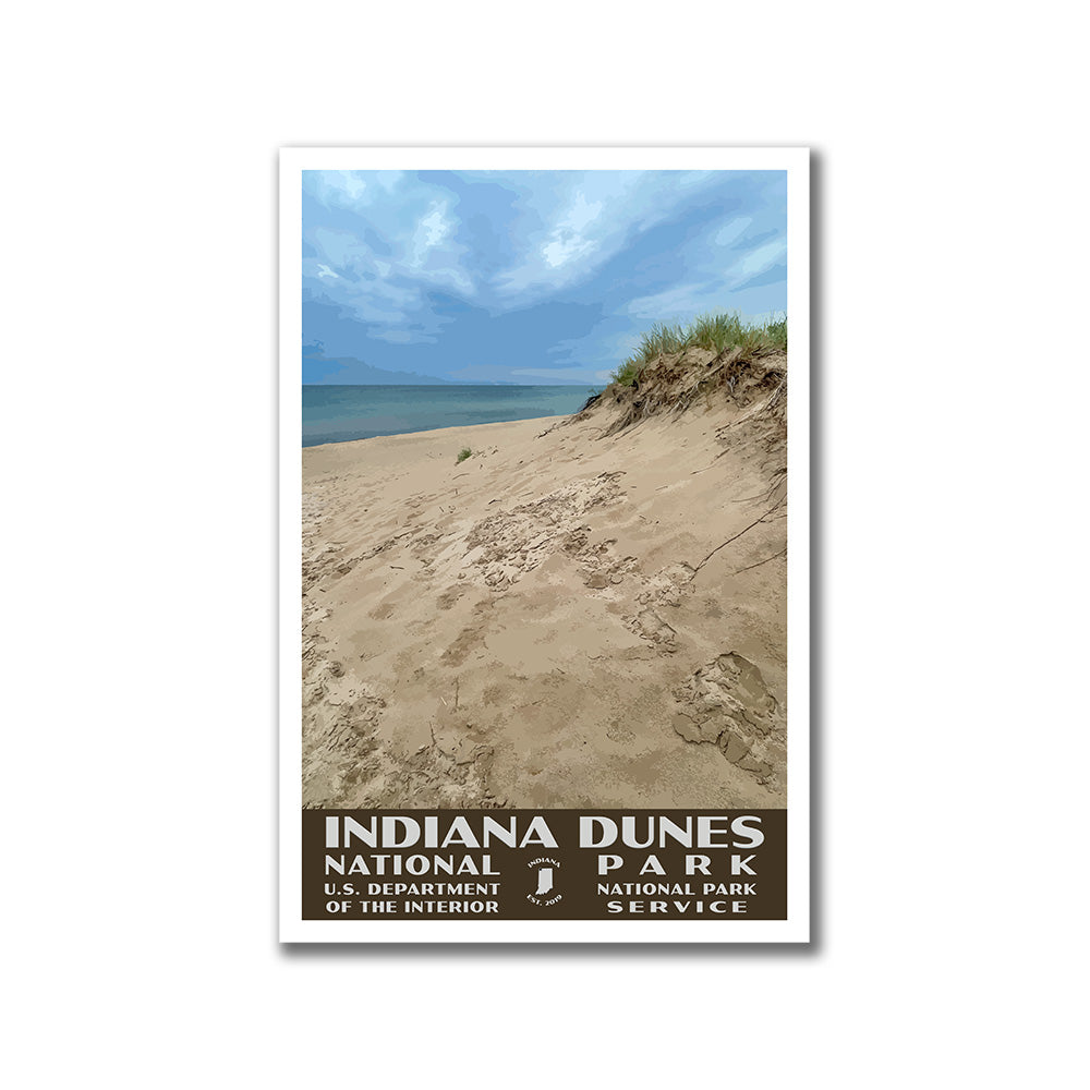 Indiana Dunes National Park Poster-WPA (West Beach)