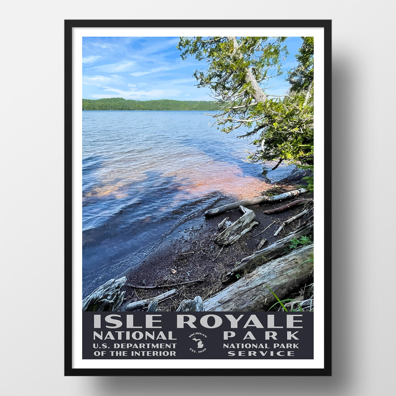 Isle Royale National Park Poster-WPA (Windigo View)