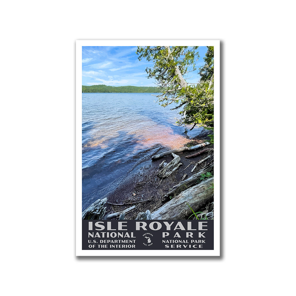 Isle Royale National Park Poster-WPA (Windigo View)