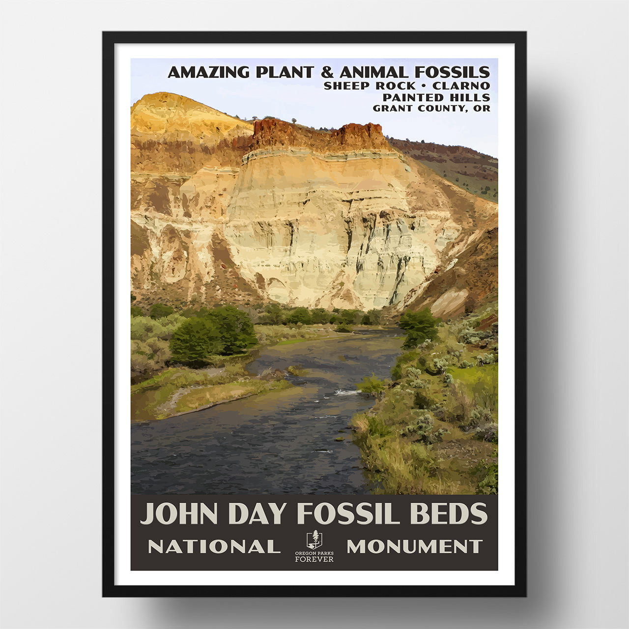 John Day Fossil Beds National Monument Poster - WPA (Cathedral Rock) - OPF
