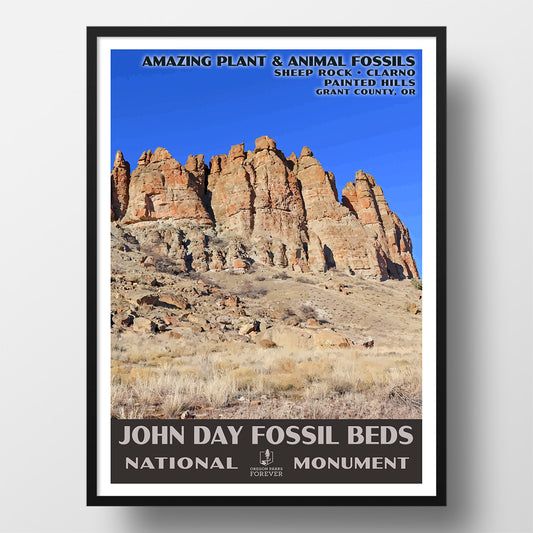 John Day Fossil Beds National Monument Poster - WPA (City of Fossil) - OPF