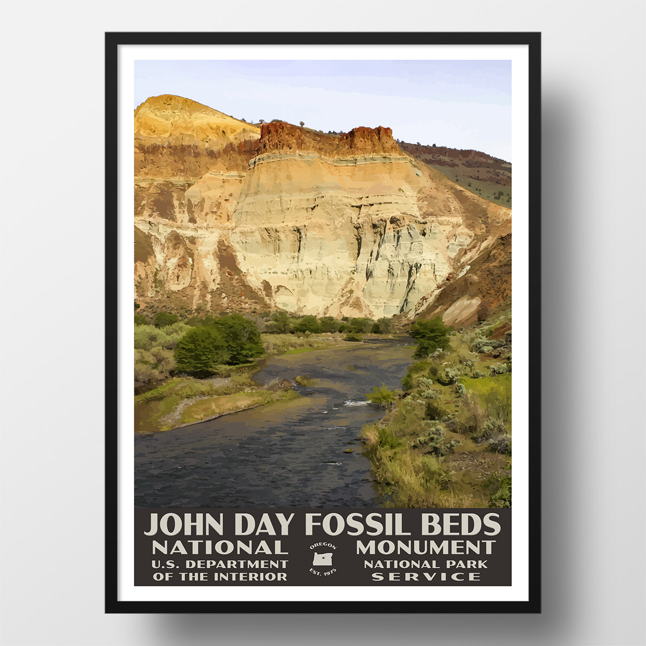 John Day Fossil Beds National Monument Poster-WPA (Cathedral Rock)