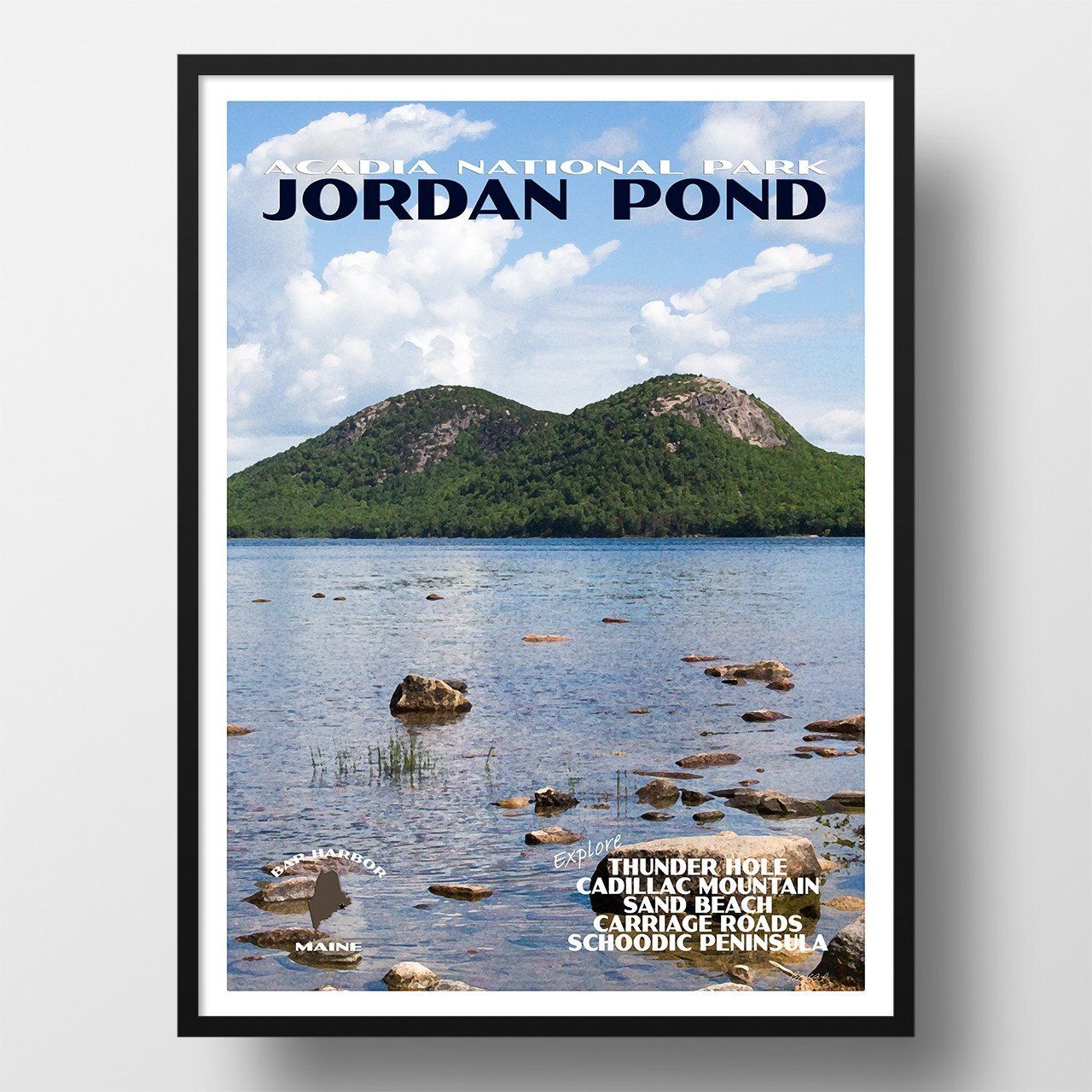 Acadia National Park Poster-Jordan Pond
