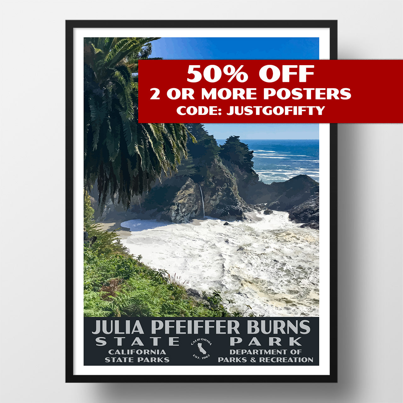 Julia Pfeiffer Burns State Park poster