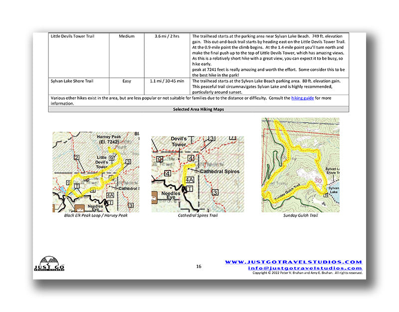 Custer State Park Itinerary (Digital Download)