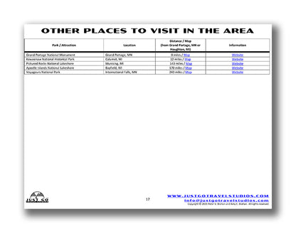 Isle Royale National Park Itinerary (Digital Download)