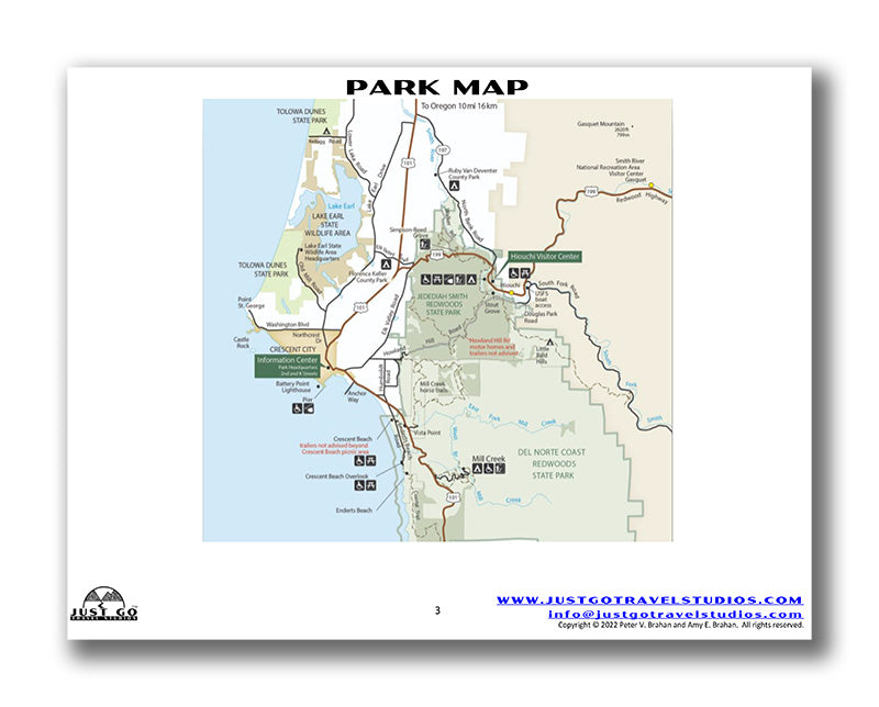 Jedediah Smith Redwoods State Park Itinerary (Digitial Download)
