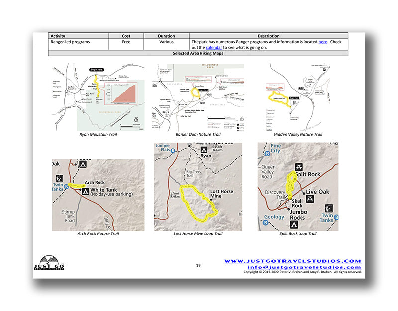 Joshua Tree National Park Itinerary (Digital Download)