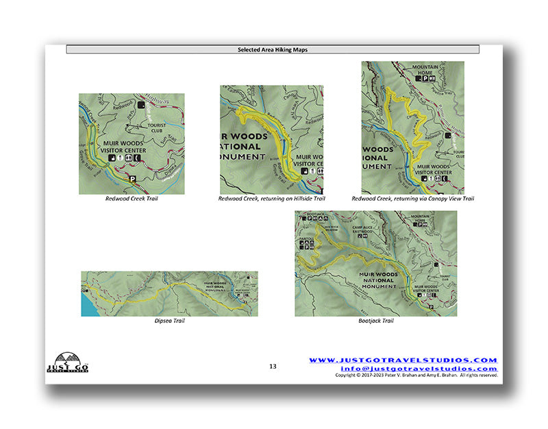 Muir Woods National Monument (with Marin Headlands) Itinerary (Digital Download)