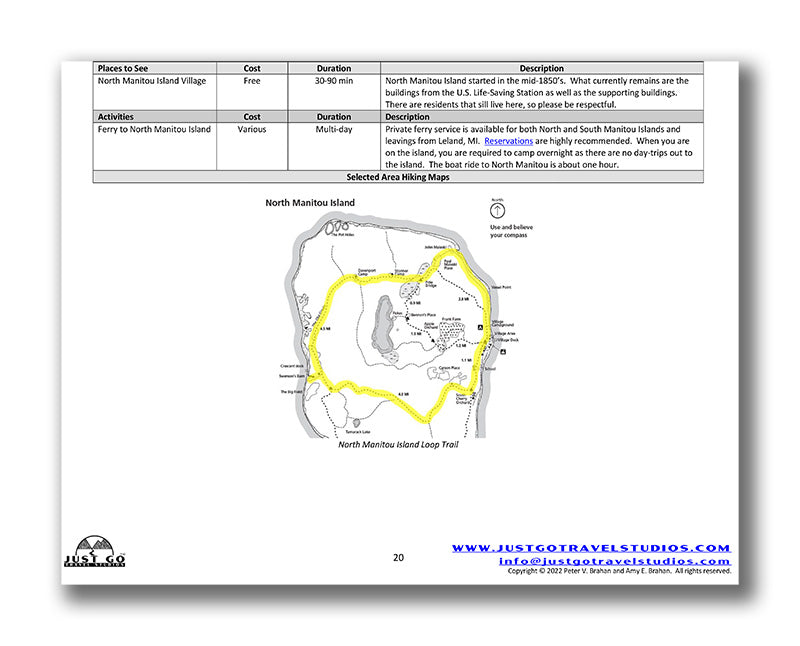 Sleeping Bear Dunes National Lakeshore Itinerary (Digital Download)