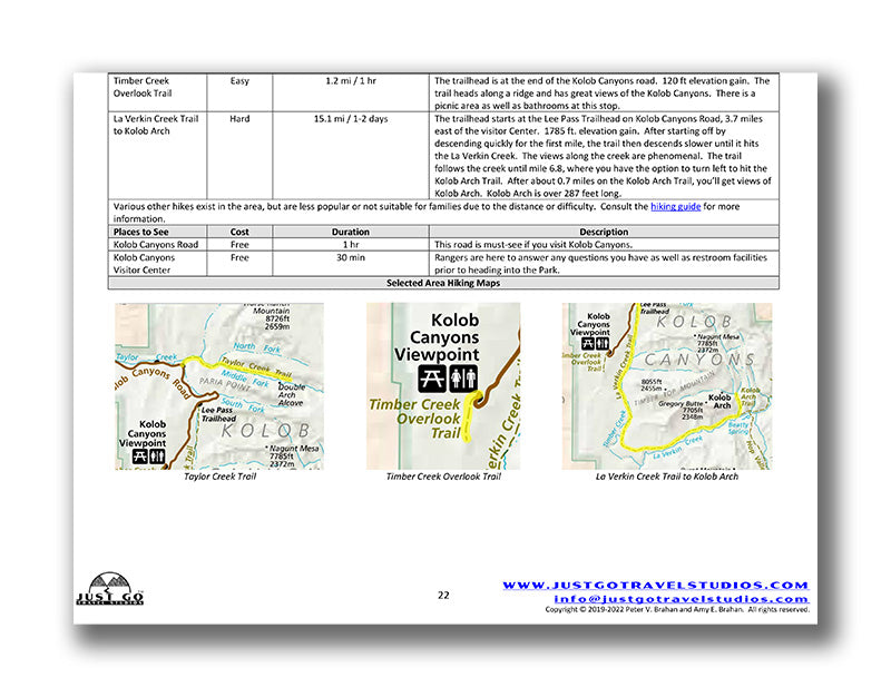 Zion National Park Itinerary (Digital Download)