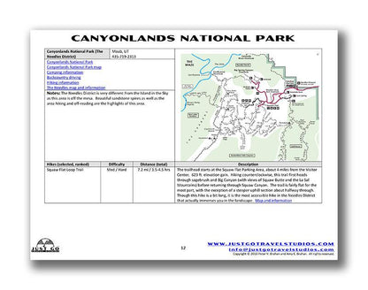 Canyonlands National Park Itinerary (Digital Download)