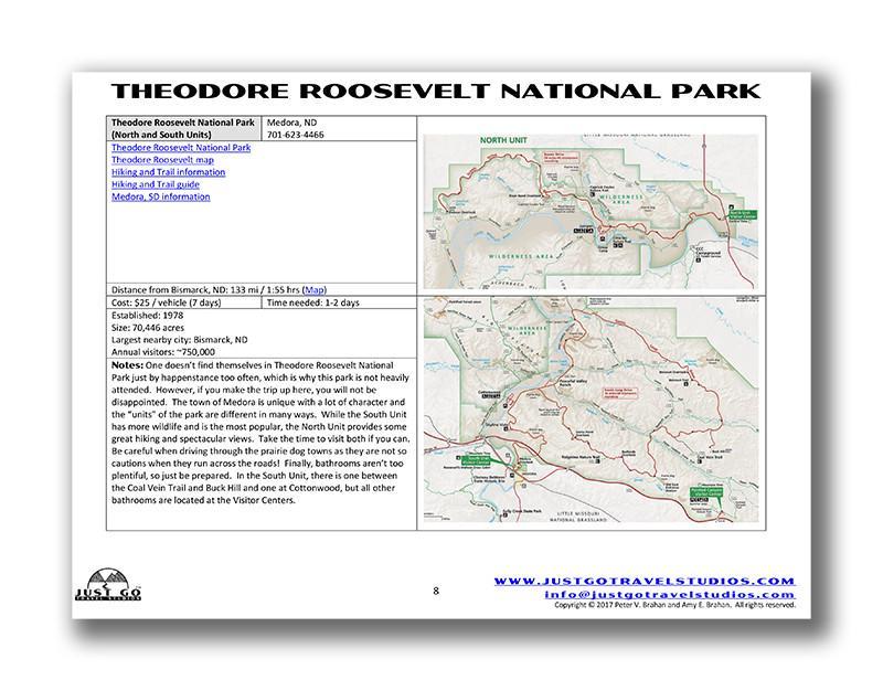 Badlands, Wind Cave and Theodore Roosevelt National Parks Itinerary (Digital Download)