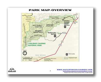 Carlsbad Caverns National Park Itinerary (Digital Download)