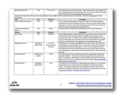 Carlsbad Caverns National Park Itinerary (Digital Download)