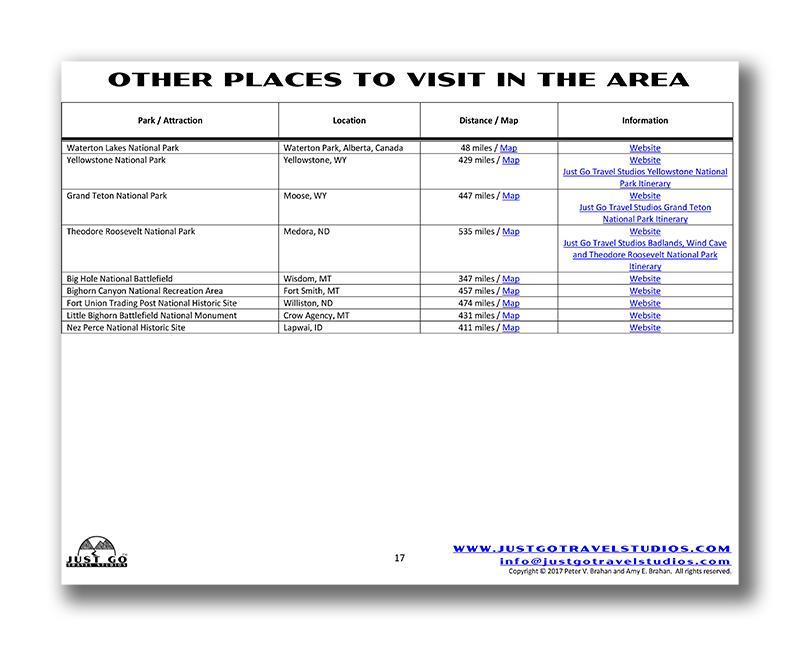 Glacier National Park Itinerary (Digital Download)