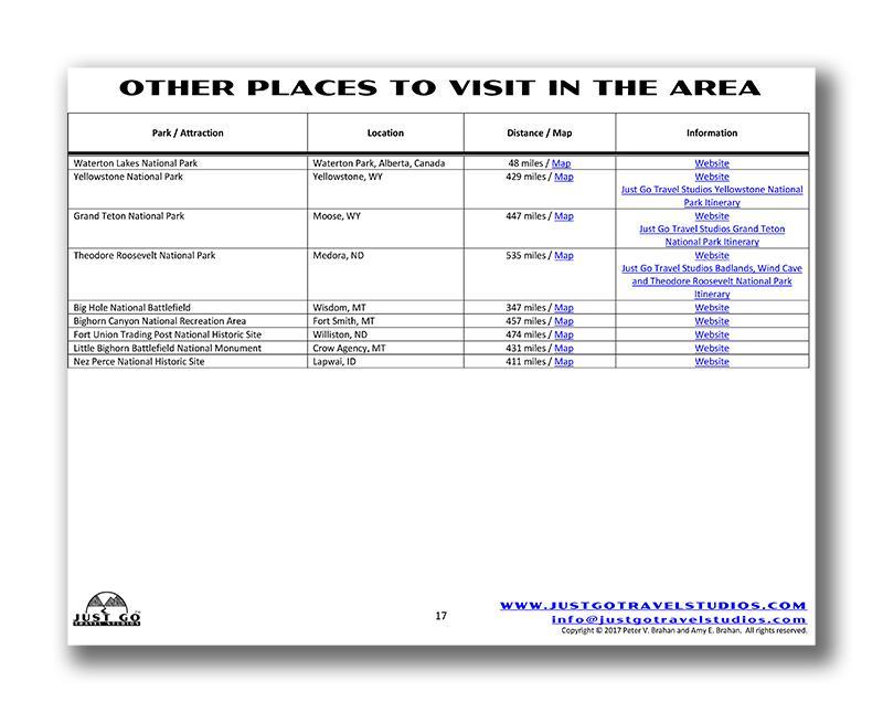 Glacier National Park Itinerary (Digital Download)