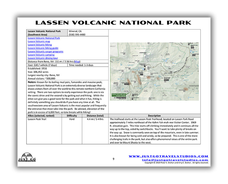 Lassen National Park Itinerary
