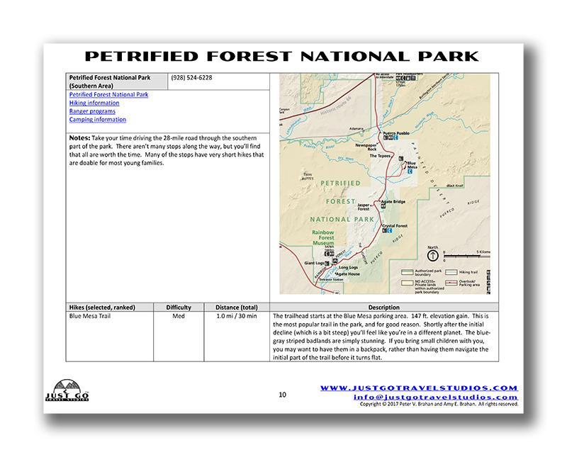 Petrified Forest National Park Itinerary (Digital Download)