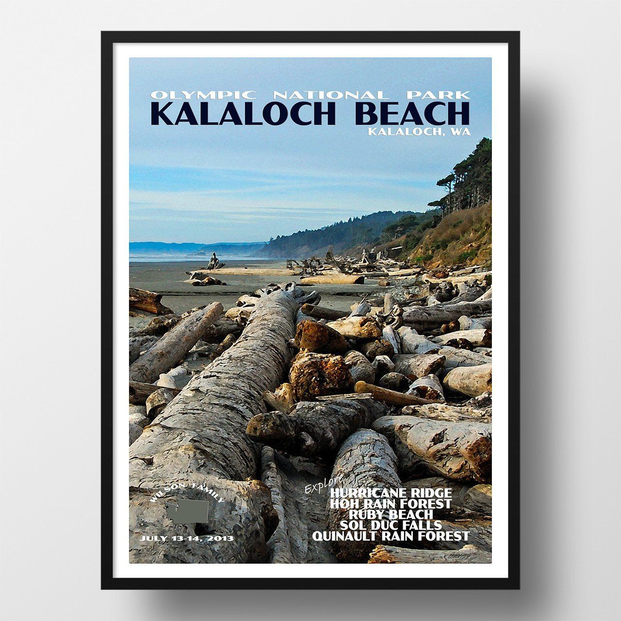Olympic National Park Poster-Kalaloch Beach (Personalized)