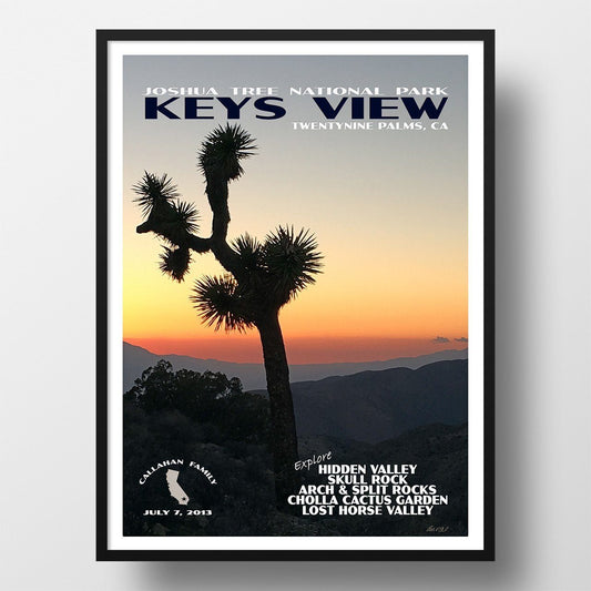 Joshua Tree National Park Poster-Keys View (Personalized)