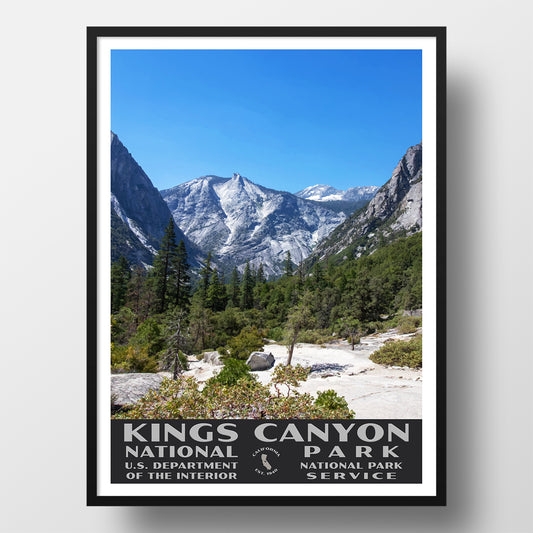 Kings Canyon National Park Poster, WPA style