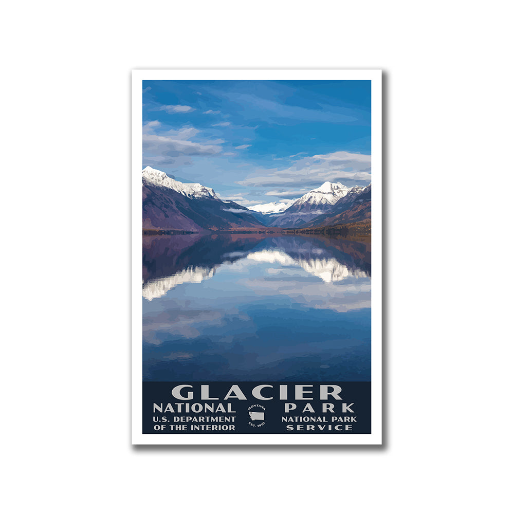 glacier national park poster lake mcdonald