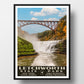 Letchworth State Park Poster - WPA (Inspiration Point Blue Sky)