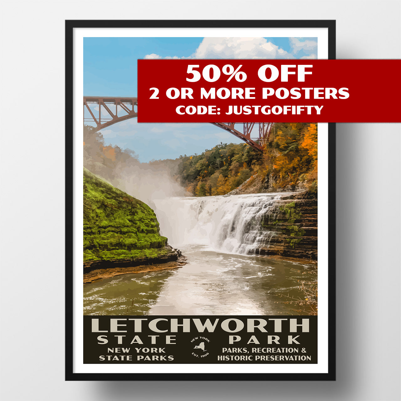 Letchworth State Park Poster