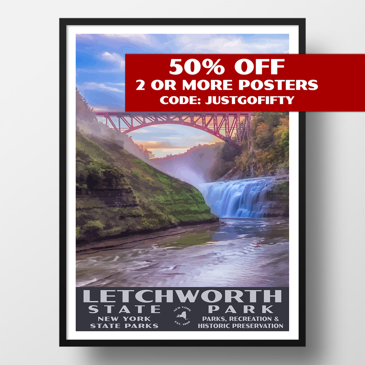 Letchworth State Park Poster