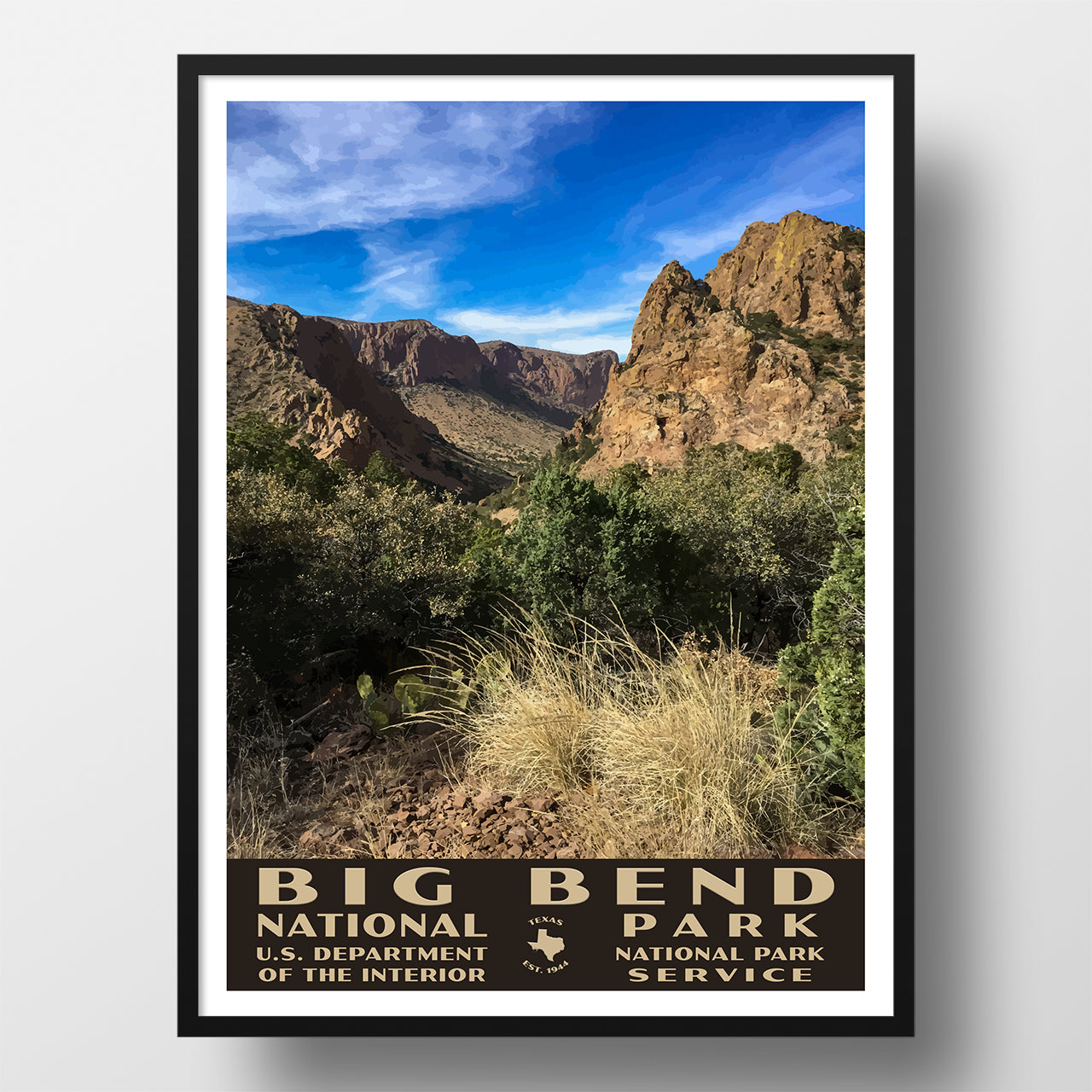 Big Bend National Park Poster Lost Mine View