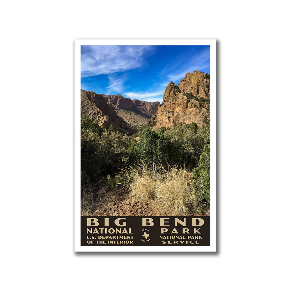Big Bend National Park Poster Lost Mine View