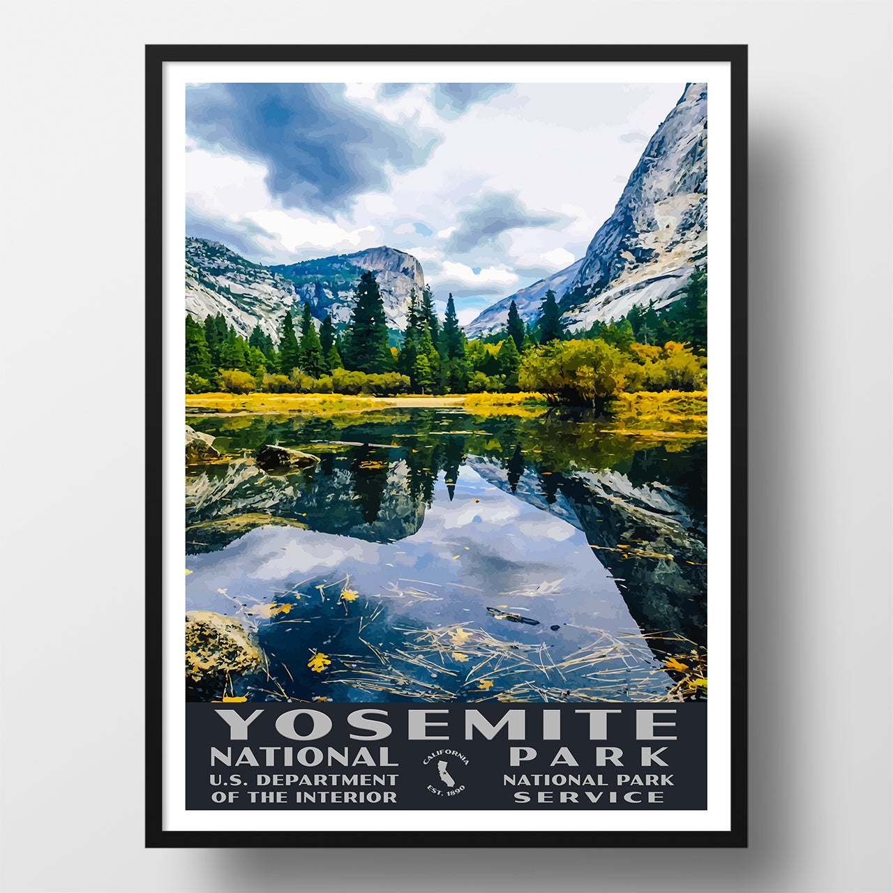 Mirror Lake Yosemite National Park Poster