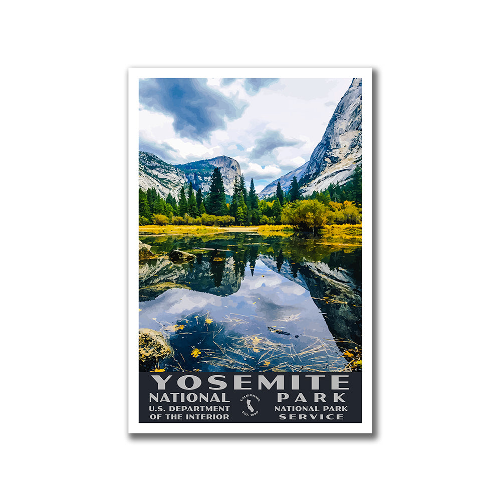 Mirror Lake Yosemite National Park Poster