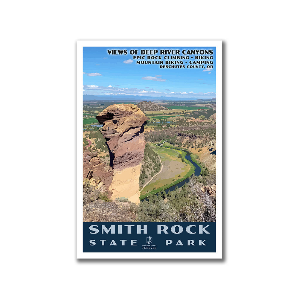 Smith Rock State Park Poster - WPA (Monkey Face) - OPF