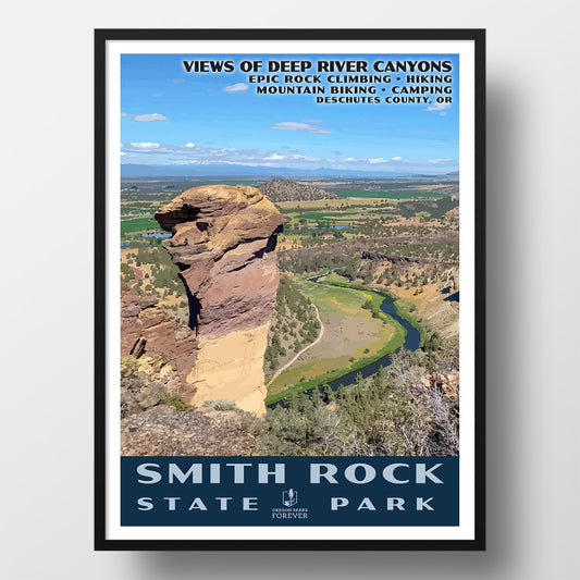 Smith Rock State Park Poster - WPA (Monkey Face) - OPF