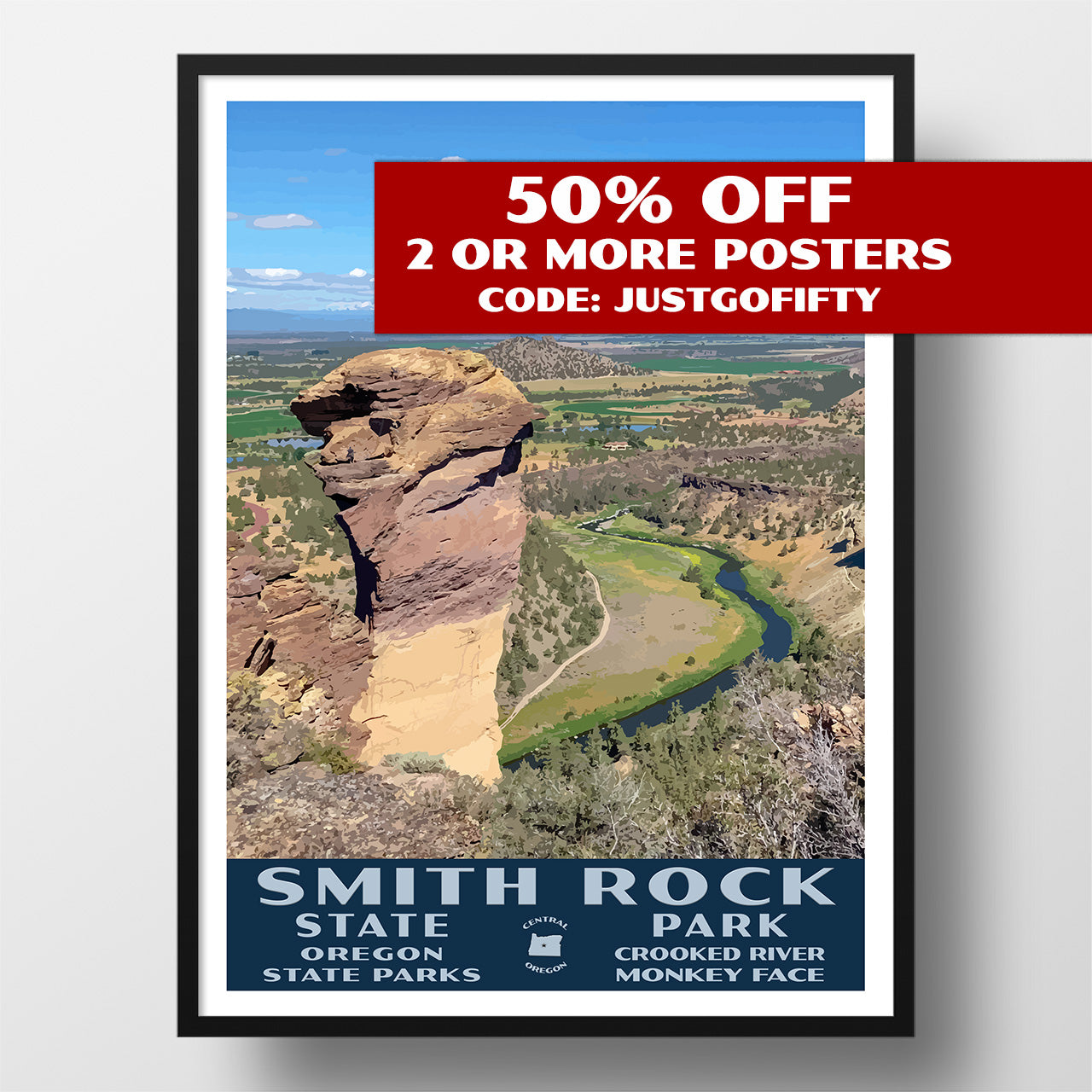 smith rock state park poster
