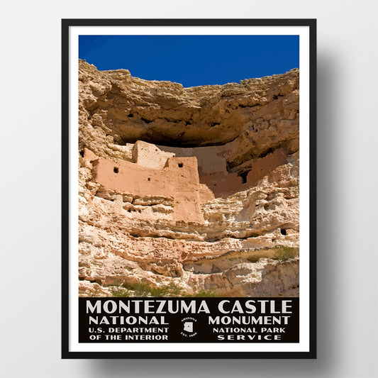 Montezuma Castle National Monument Poster-WPA (Front View)