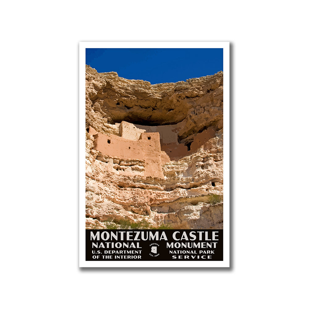 Montezuma Castle National Monument Poster-WPA (Front View)