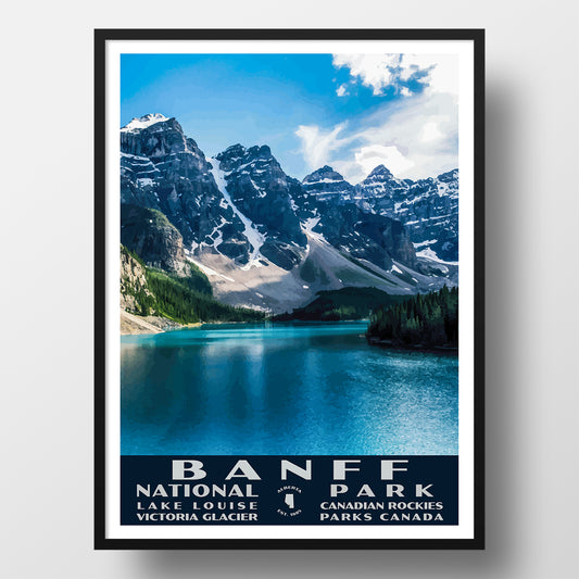 banff national park poster moraine lake