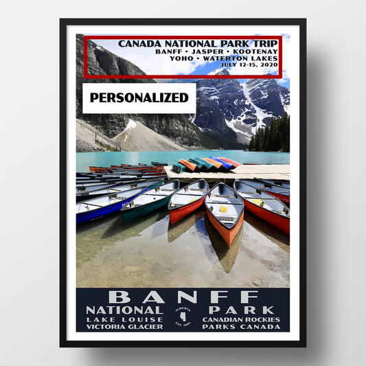 Banff Naitonal Park Poster Personalized