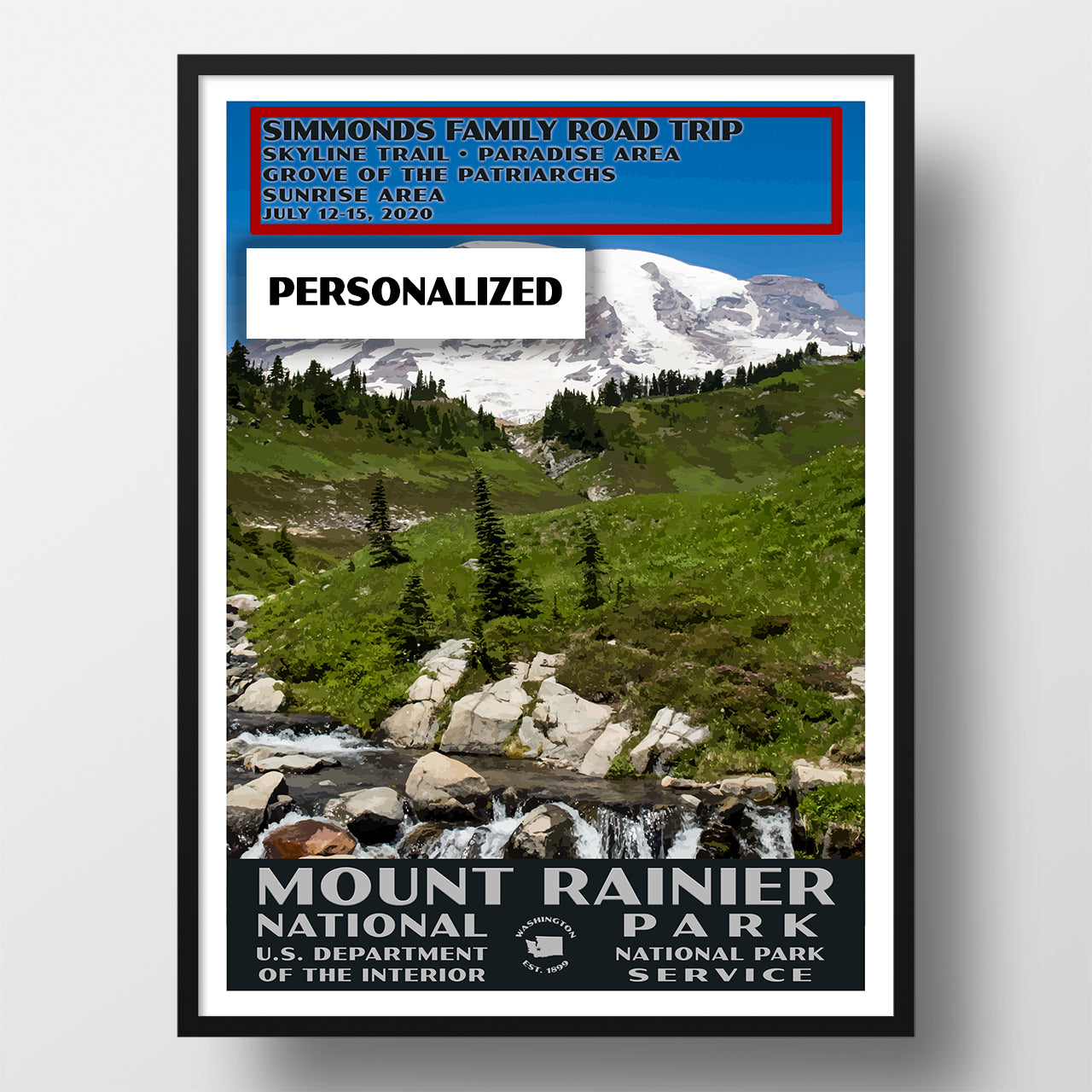 Mount Rainier National Park Poster
