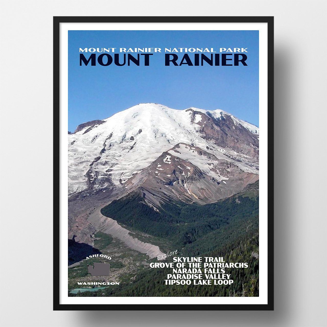Mount Rainier National Park Poster-Mount Rainier