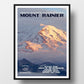 Mount Rainier National Park Poster-Mount Rainier in Winter