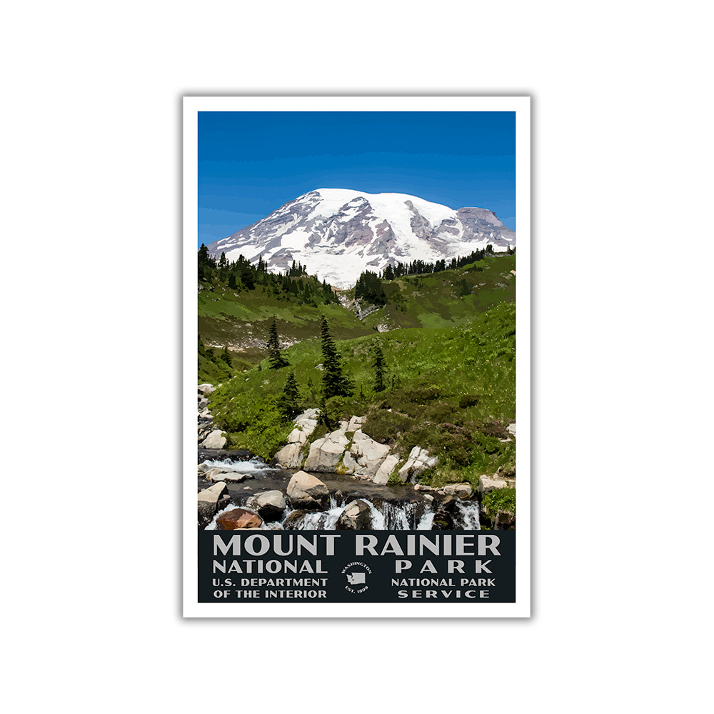 Mount Rainier National Park Poster-WPA (Skyline Trail)