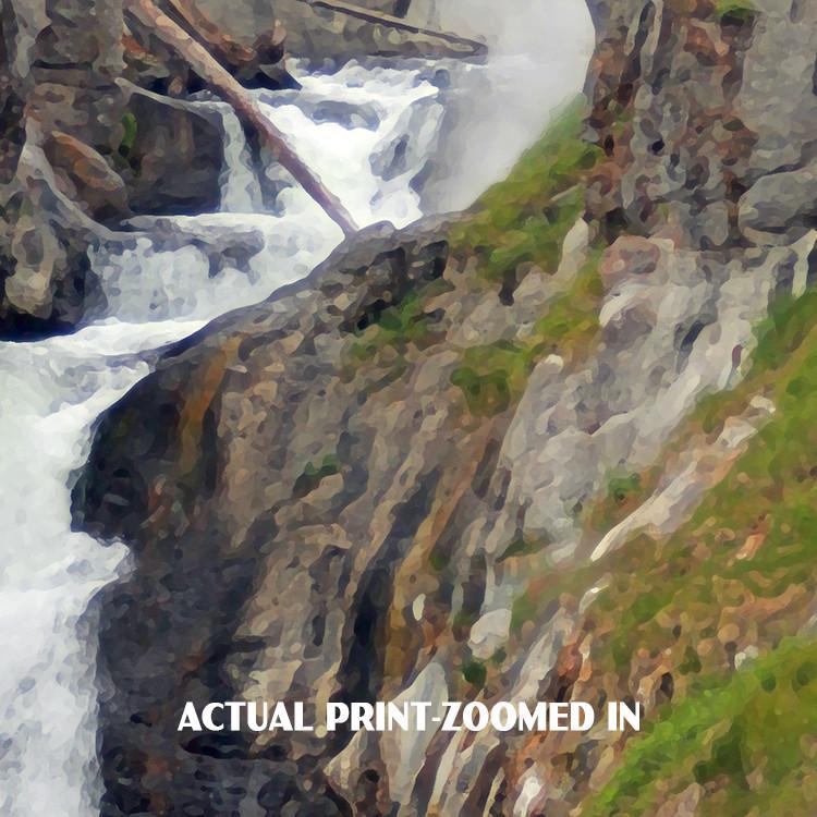 Yellowstone National Park Poster-Mystic Falls (Personalized)