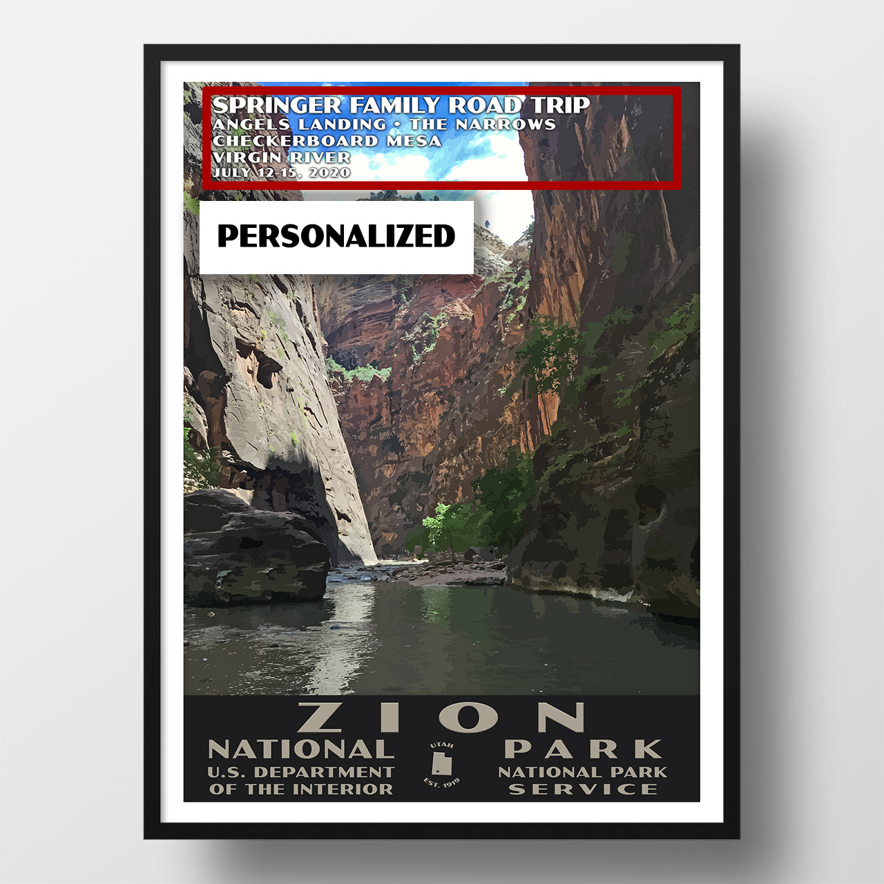Zion National Park Poster